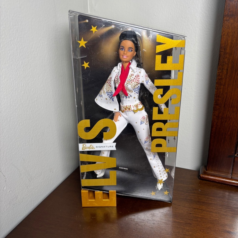 Barbie signature Elvis Presley doll collection New Americaneagle white jumpsuite